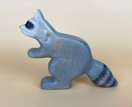 Green Taiga Toys Handmade Wooden Raccoon