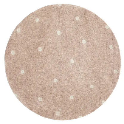 Lorena Canals Washable Round Rug Dot Rose