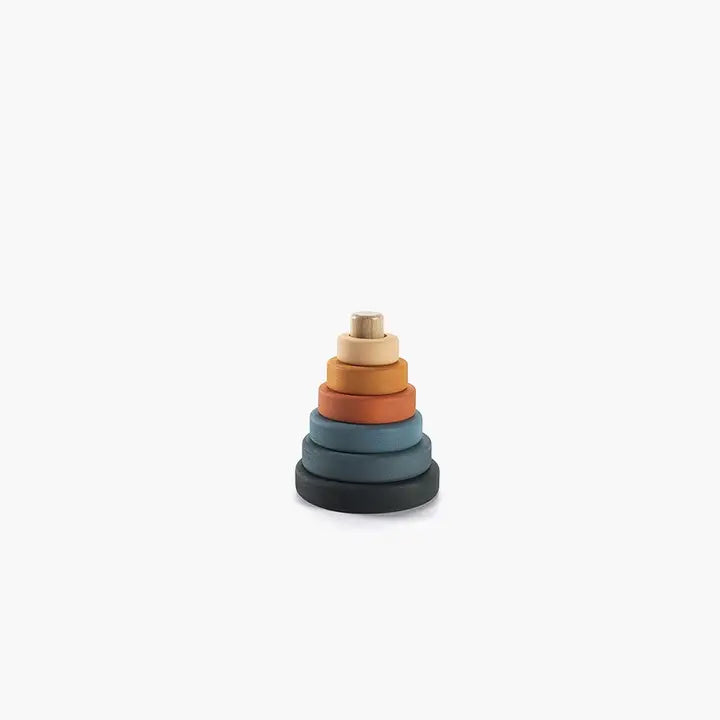 SABO Concept Mini Ring Stacker | Wooden Pyramid Toy | Tropics