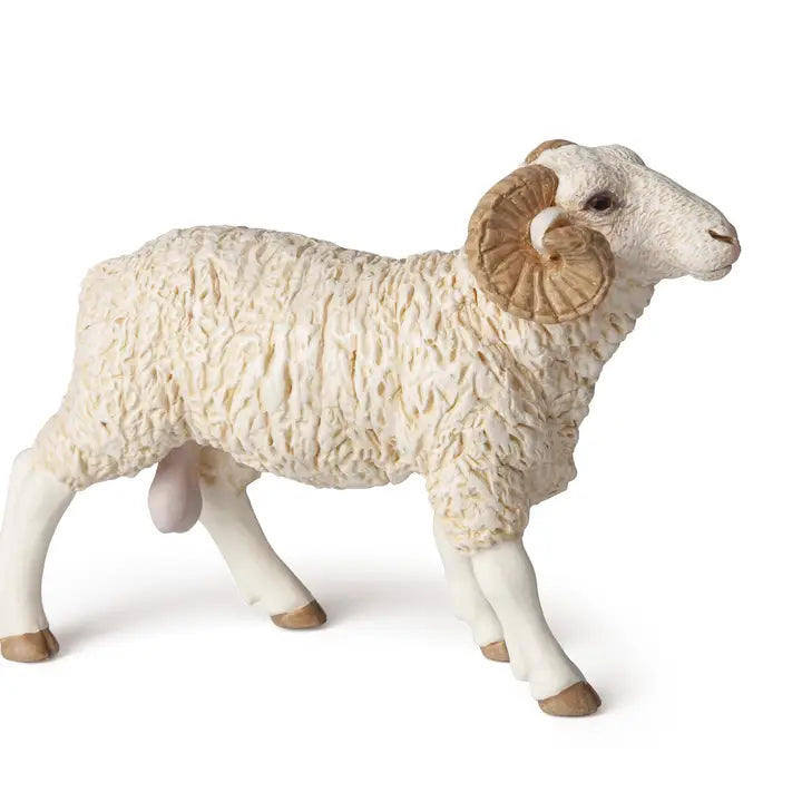 Papo France Hand Painted Realistic Ram Figurine Toy