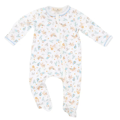 Magnolia Baby Cherished Arrivals Zip Footie - Blue By Luna and Arlo