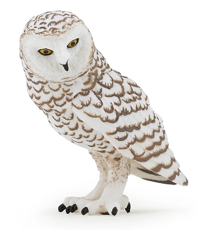 Papo France Hand Painted Realistic Snowy Owl Figurine Toy