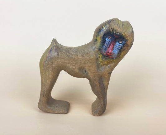 Green Taiga Toys Handmade Wooden Mandrill