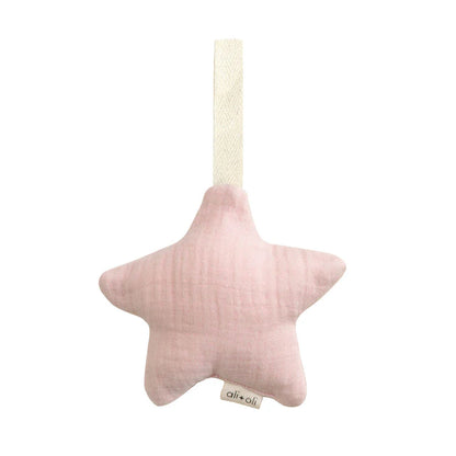 Ali+Oli Plush Star Pacifier Holder (Pink)