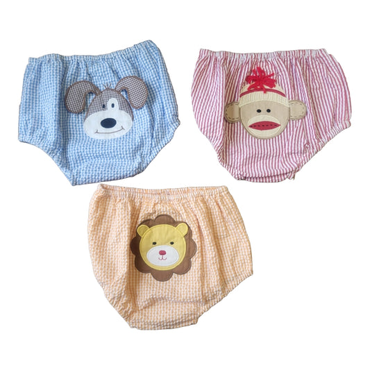 Petit Ami & Zubels 3 Piece Diaper Cover Set - Dog, Lion & Monkey