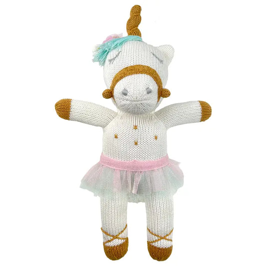 Petit Ami & Zubels Rainbow Pop the Unicorn Knit Doll