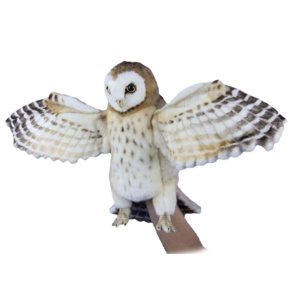 Hansa Creation Realistic Plush Animal Barn Owl Puppet 22.4"L