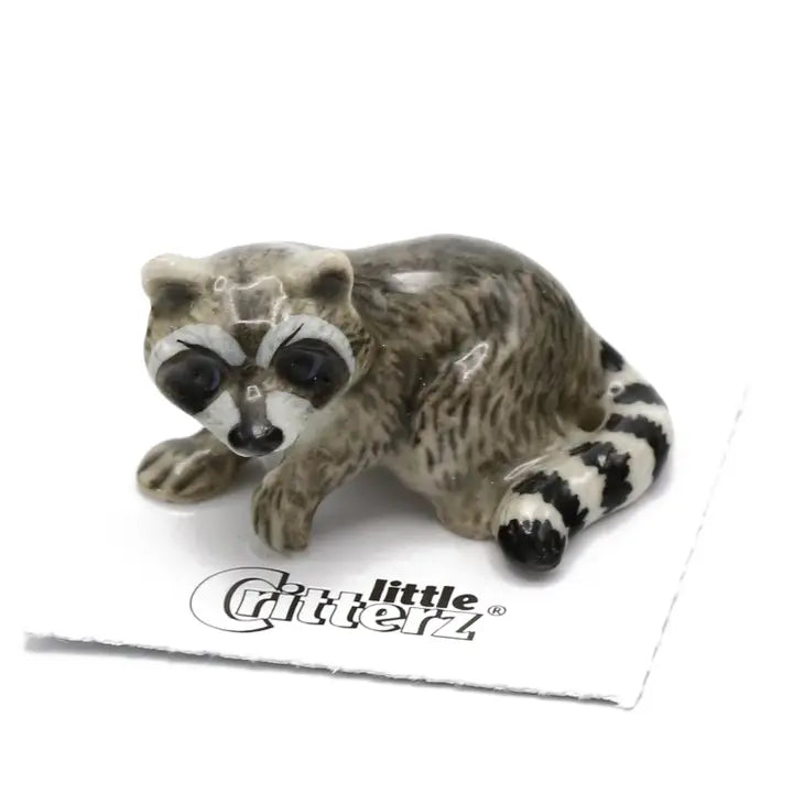 Little Critterz Bandit Raccoon Porcelain Miniature