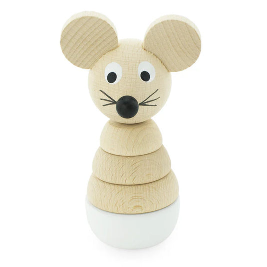 Miva Vacov Wooden Mouse Stacking Puzzle - Hobbs ✨ Available for Engraving!