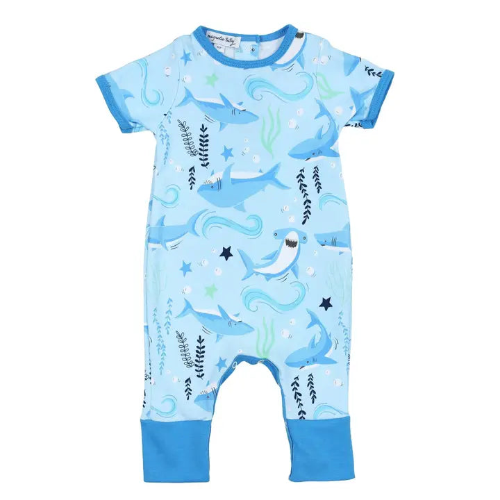 Magnolia Baby Shark! Print Short Sleeve Playsuit