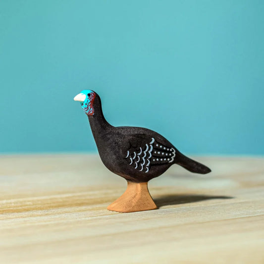 Bumbu Toys Handcrafted Wooden Turkey Hen Figurine