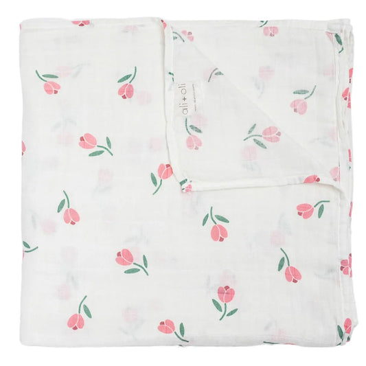 Ali+Oli Muslin Swaddle Blanket (Tulip)