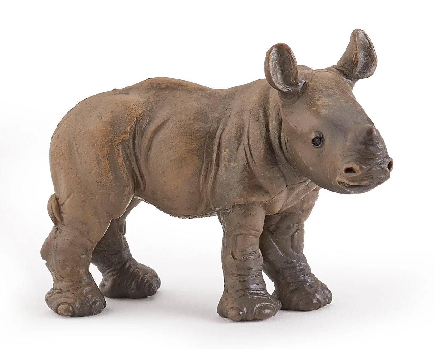 Papo France Hand Painted Realistic Rhinoceros Calf Figurine Toy