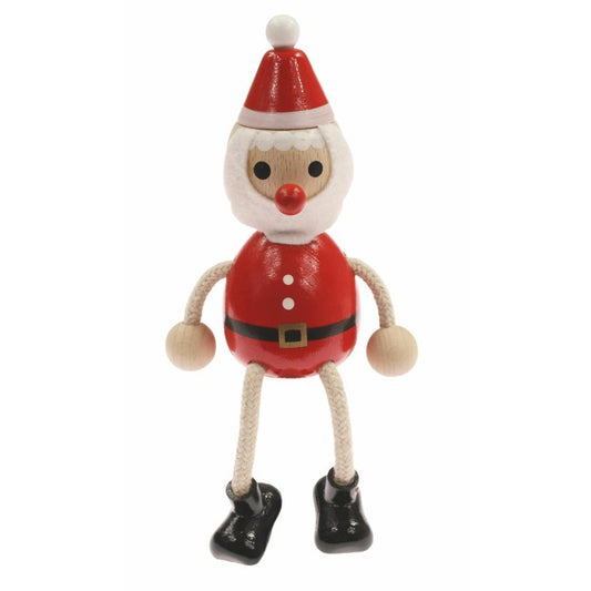 Miva Vacov Wooden Toy Santa Figurine in Red