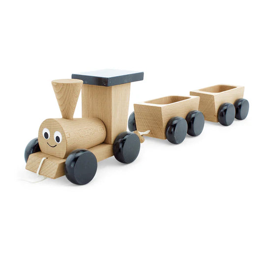 Miva Vacov Wooden Pull Along Train - Poppy ✨ Available for Engraving!