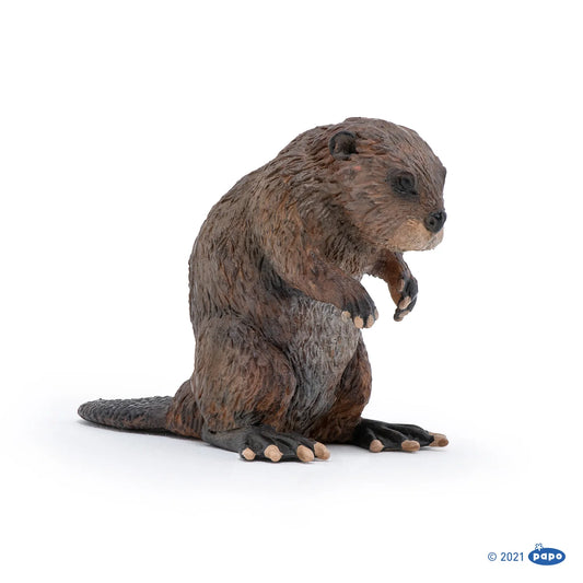 Papo France Hand Painted Realistic Beaver Figurine Toy