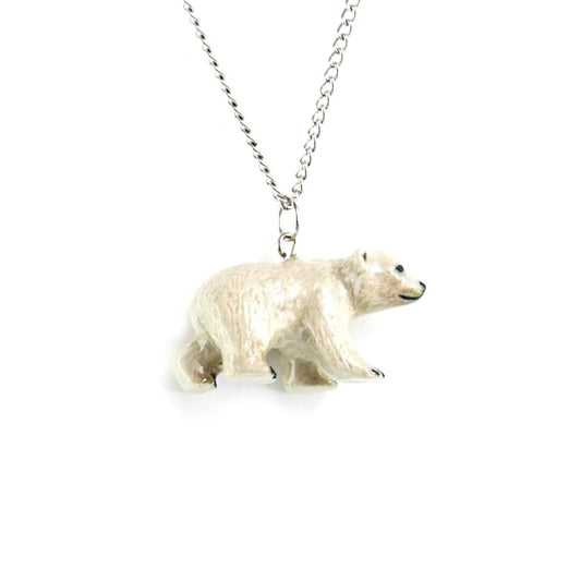 Little Critterz Polar Bear Pendant Porcelain Jewelry