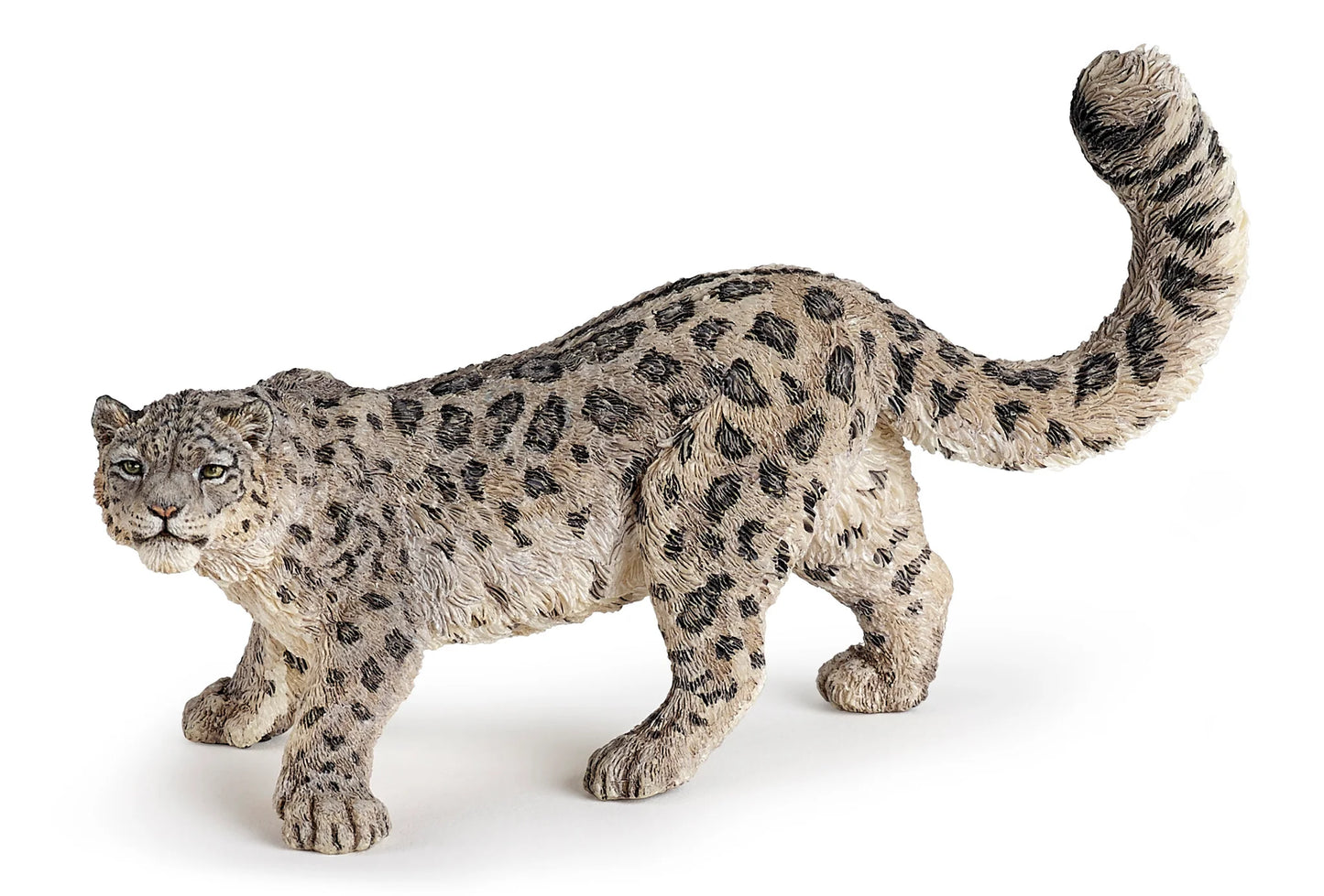 Papo France Hand Painted Realistic Snow Leopard Figurine Toy