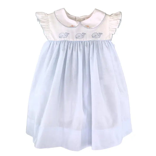 Petit Ami & Zubels Whale Shadow Stitched Dress