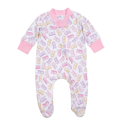 Magnolia Baby Peep-Tastic! Zip Footie - Pink