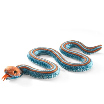 Folkmanis Puppets Realistic Plush Animal Finger Puppet Snake, San Francisco Garter 19"L