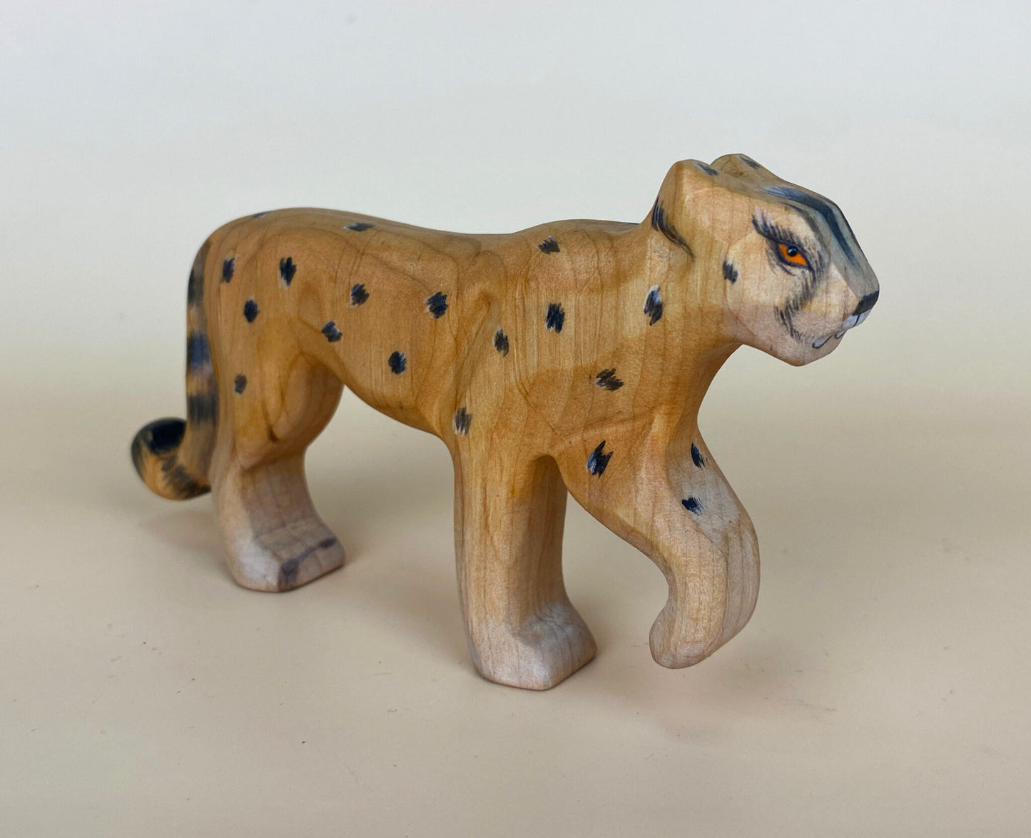 Green Taiga Toys Handmade Wooden Cheetah