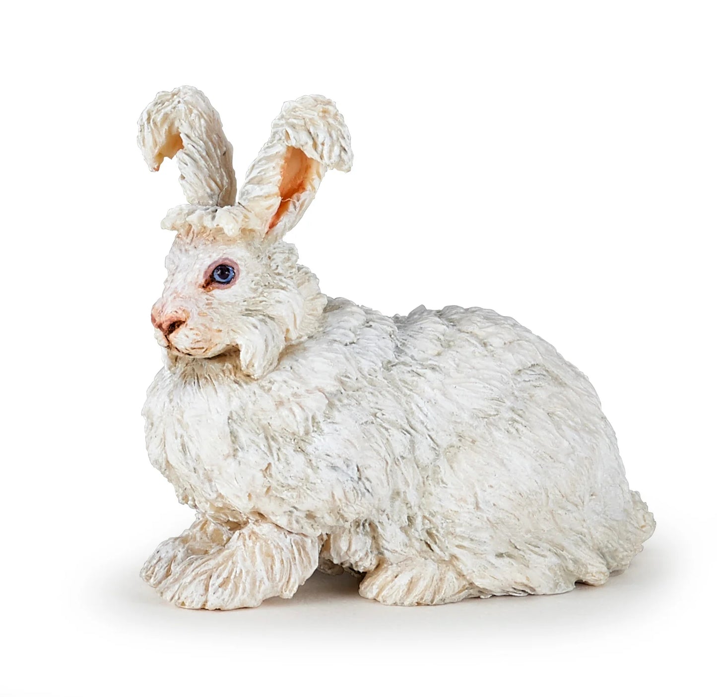 Papo France Hand Painted Realistic Angora Rabbit Figurine Toy