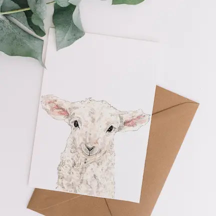 WLDFLWR Studio Sheep Blank Greeting Card