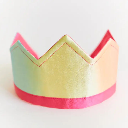 Sarah's Silks 100% Silk Rainbow Crown For Birthdays and Dress Up