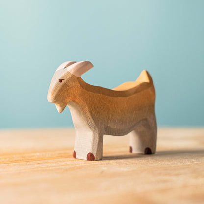 Bumbu Toys Handcrafted Wooden Billy Goat Figurine