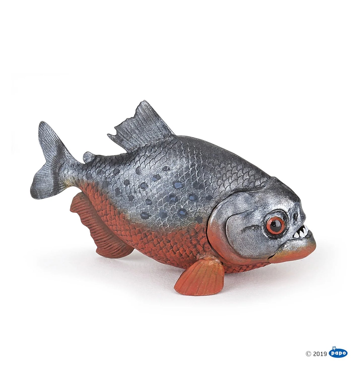 Papo France Hand Painted Realistic Piranha Figurine Toy