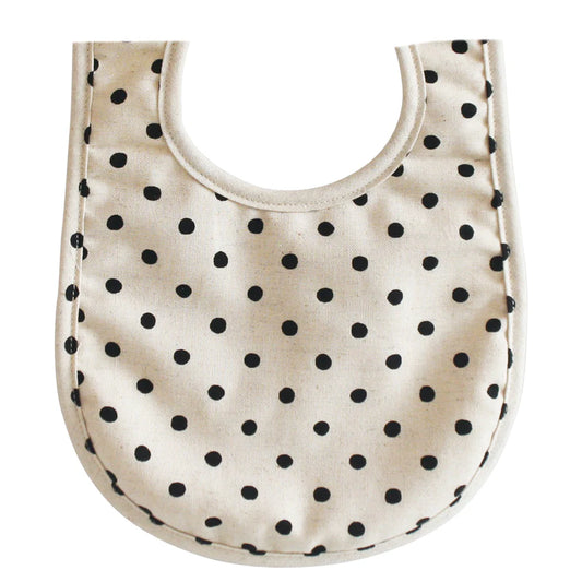 Alimrose Bib - Black Linen Spot