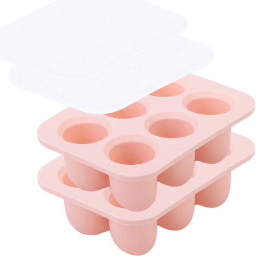 Ali+Oli Freezer Trays (Pink) Set of 2 for Baby Food, Purees, and Breast Milk