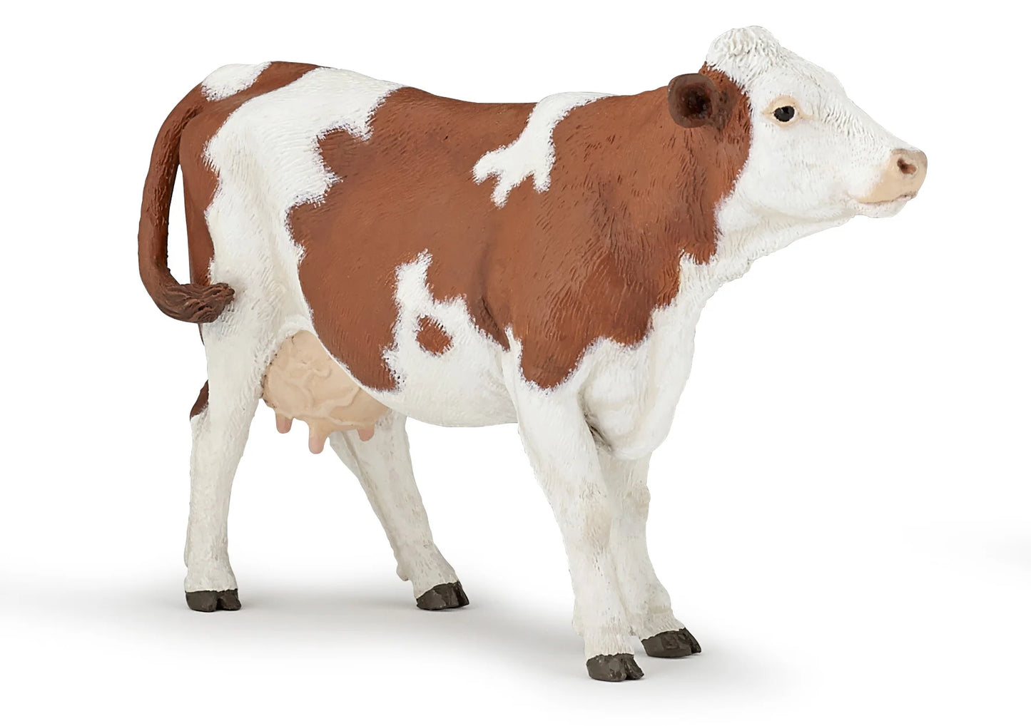 Papo France Hand Painted Realistic Montbeliarde Cow Figurine Toy