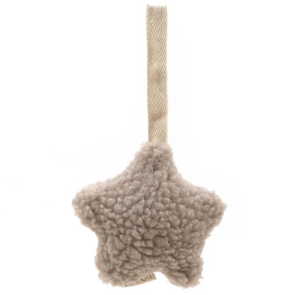 Ali+Oli Plush Star Pacifier Holder (Sand)