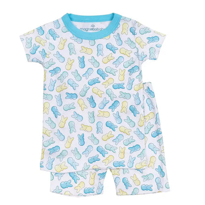 Magnolia Baby Peep-Tastic! Short Pajamas - Light Blue