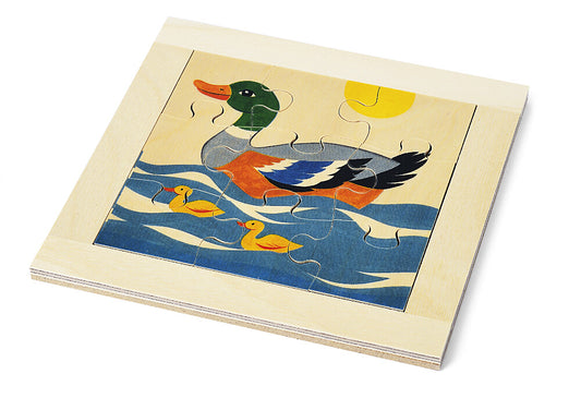 Atelier Fischer Wooden 9-Piece Puzzle, Duck