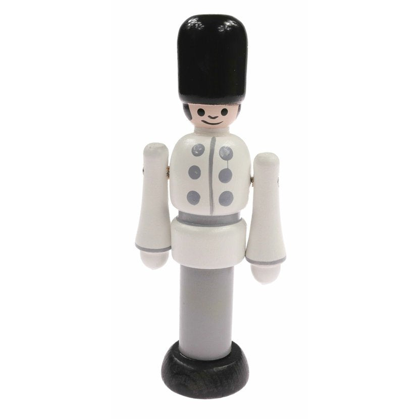 Miva Vacov Wooden Toy Soldier Figurine in White