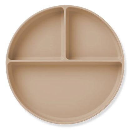 Ali+Oli Silicone Divided Suction Plate (Oatmeal)