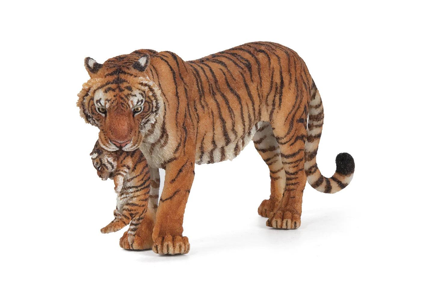 Papo France Hand Painted Realistic Tigress With Cub Figurine Toy