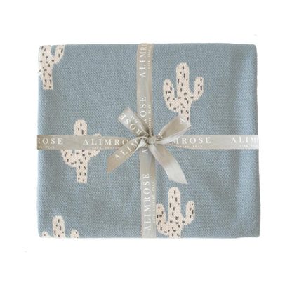 Alimrose Cactus Baby Blanket Blue