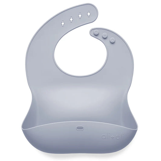 Ali+Oli Silicone Roll-Up Baby Bib (Pebble)