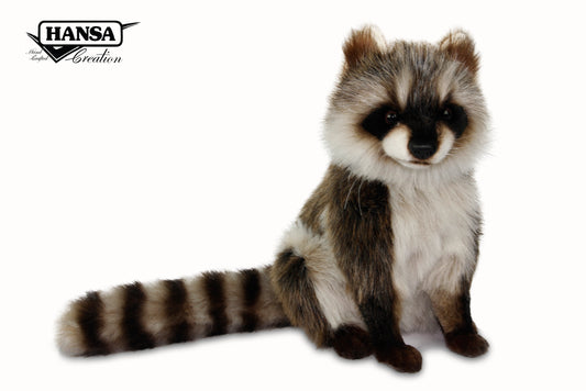 Hansa Creation Racoon Sitting Stuffed Animal, 12"H