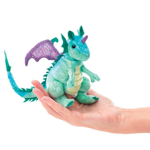 Folkmanis Puppets Whimsical Plush Animal Finger Puppet Mini Dragon 8"L