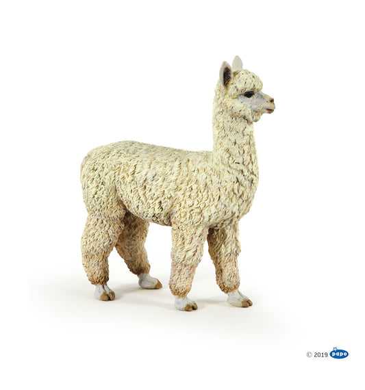 Papo France Hand Painted Realistic Alpaca Figurine Toy