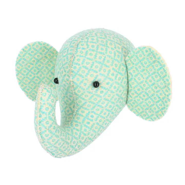 Fiona Walker England Mini Blue Elephant Head - Kids Room Décor