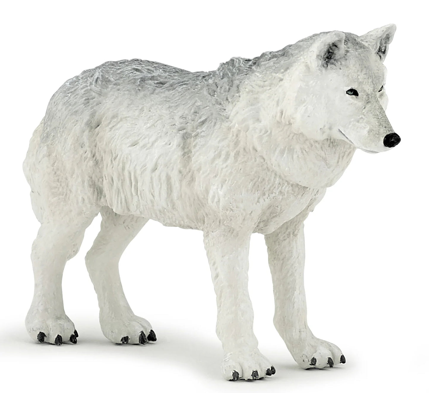 Papo France Hand Painted Realistic Polar Wolf Figurine Toy