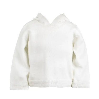 Petit Ami & Zubels Back Zip Hooded Cardigan - White