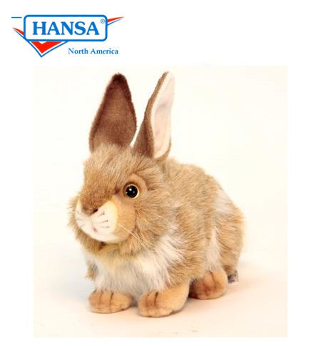 Hansa Creation Rabbit (Brown Mix) Stuffed Animal, 12''L