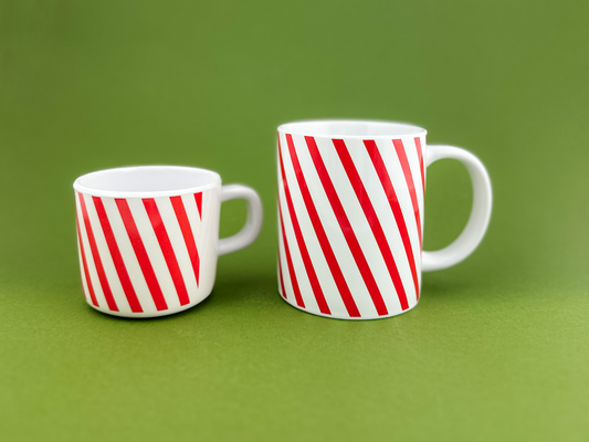 Helmsie Peppermint Stripe Two of a Kind Cup Set